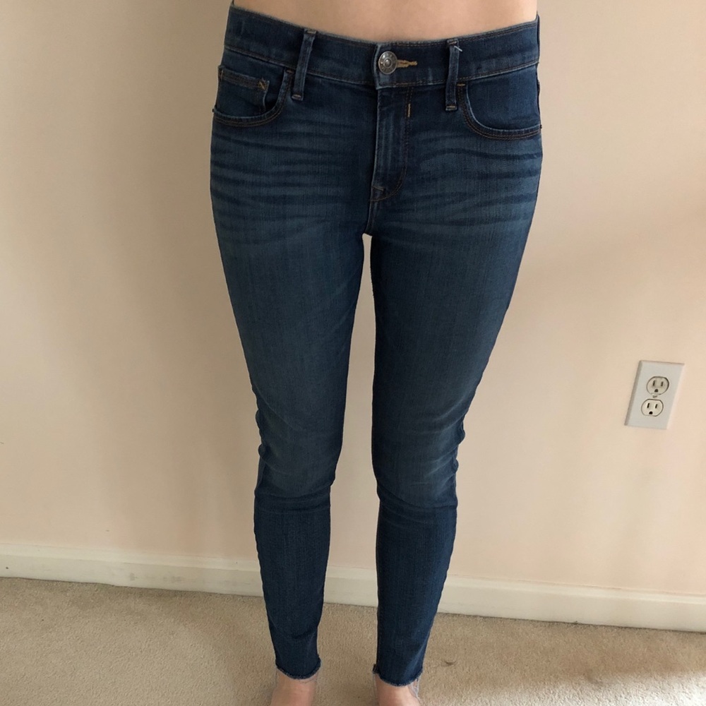 Dark wash express jeans.